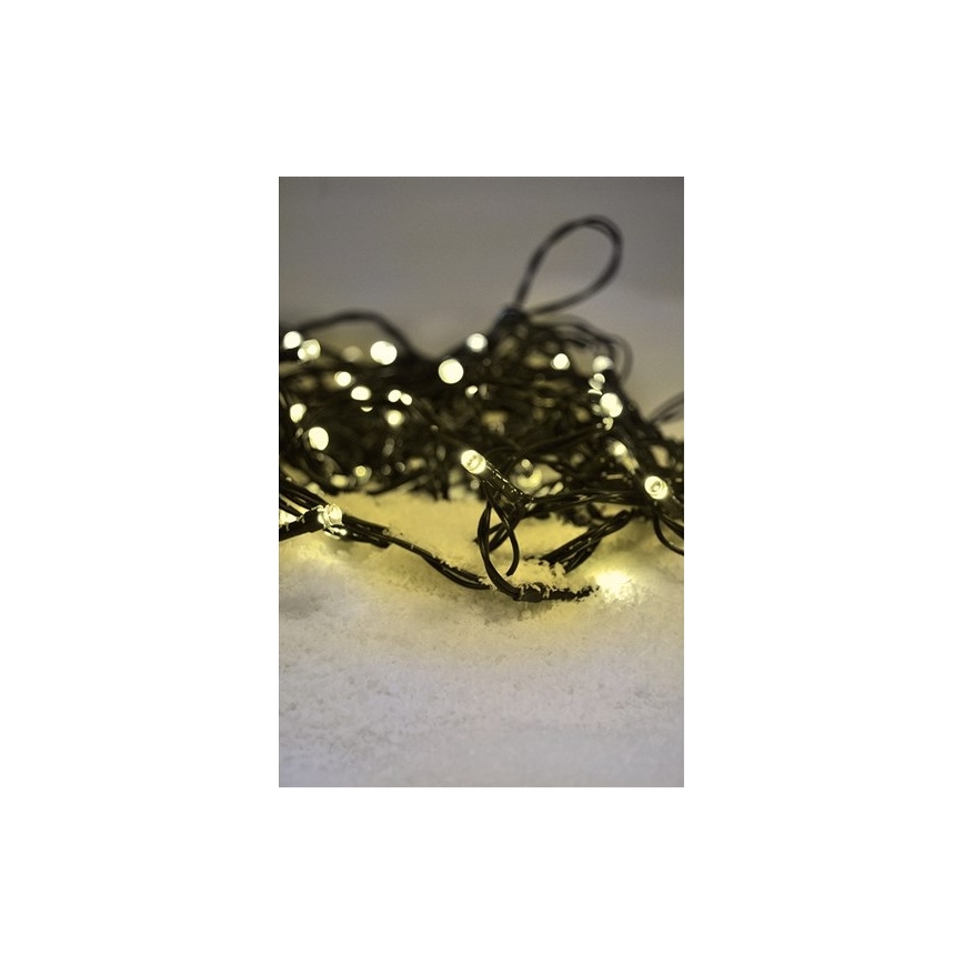 LED zunanji niz, 50 x LED, 8 funkcij, 8 m, IP44, topla bela