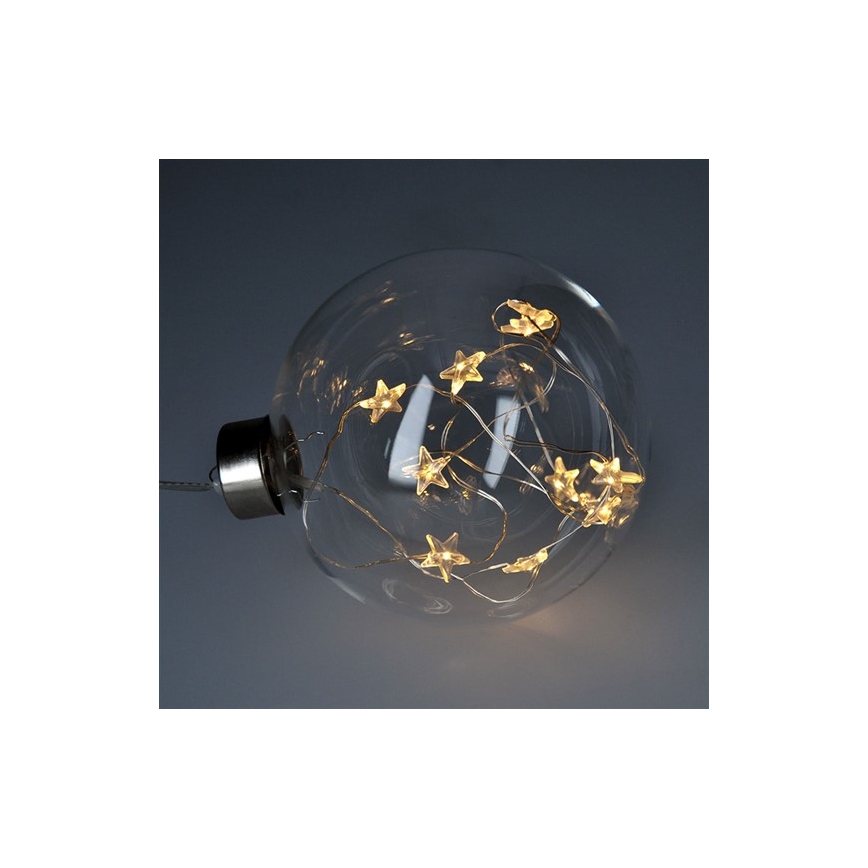 LED Božična kroglica 10xLED/2xAA