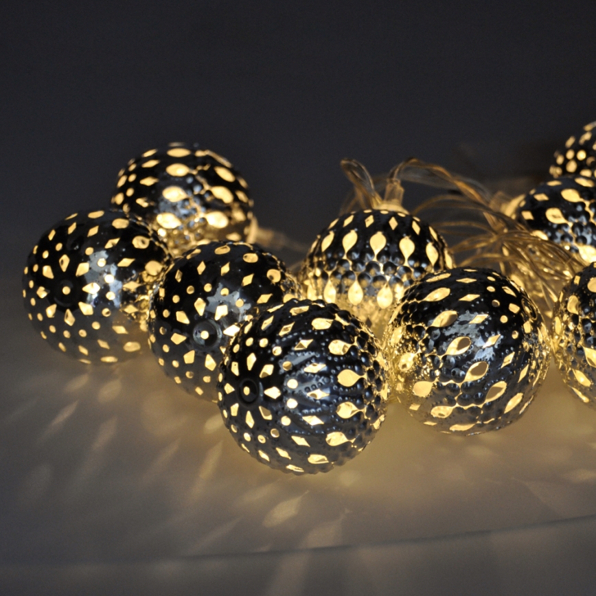 LED Božična veriga 10xLED 1m hladna bela