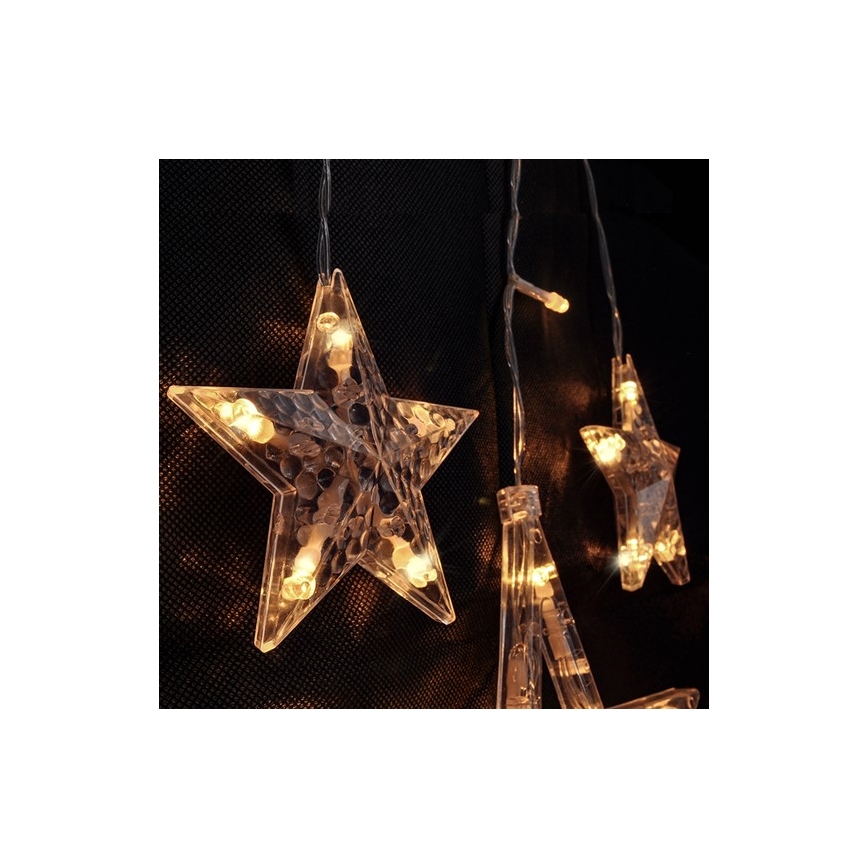 LED Božična veriga zvezde 77xLED/3xAA