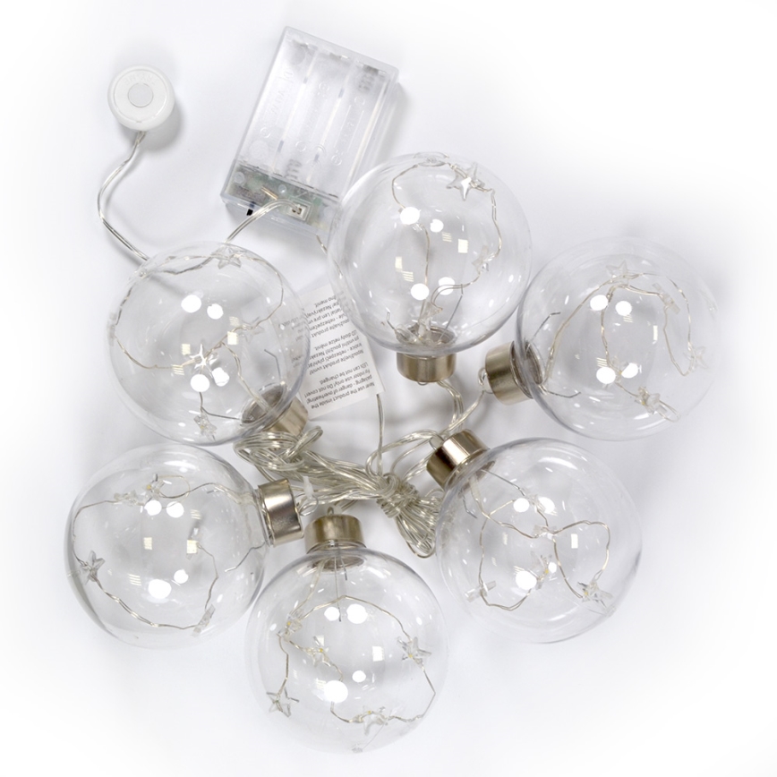 LED Okrasne kroglice 30xLED/3xAA pr. 8cm