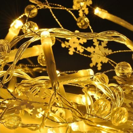 LED veriga 20xLED/2xAA 2m topla bela