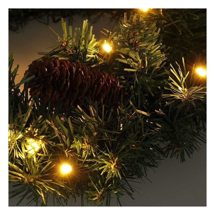 LED Zunanji božični venček 15xLED/3xAA IP44