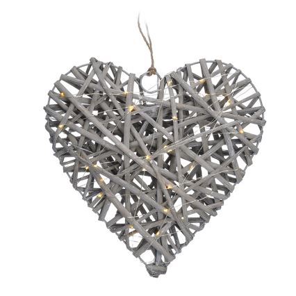 LED Božični okrasek LED/2xAA ratan