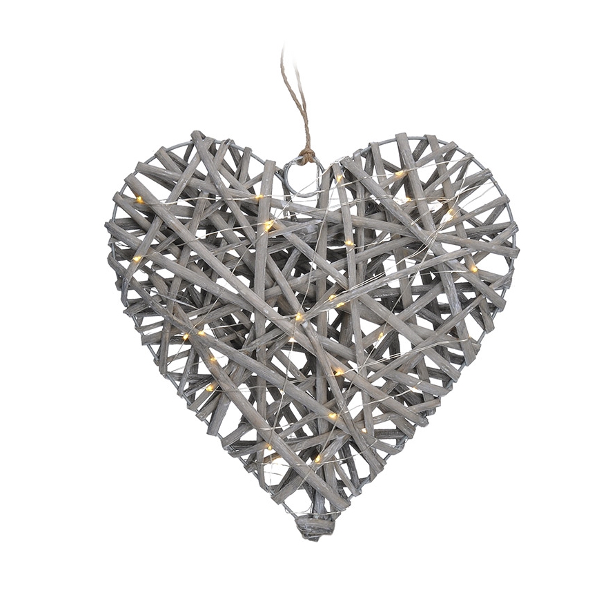 LED Božični okrasek LED/2xAA ratan