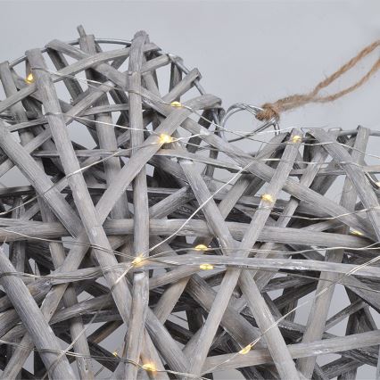 LED Božični okrasek LED/2xAA ratan