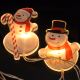 LED Božična veriga s priseski 6xLED/2xAA 1,2m snežak topla bela