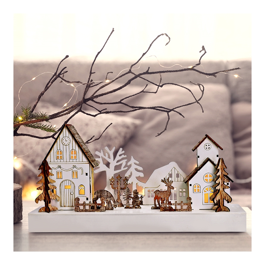 LED Božična dekoracija LED/2xAA topla bela