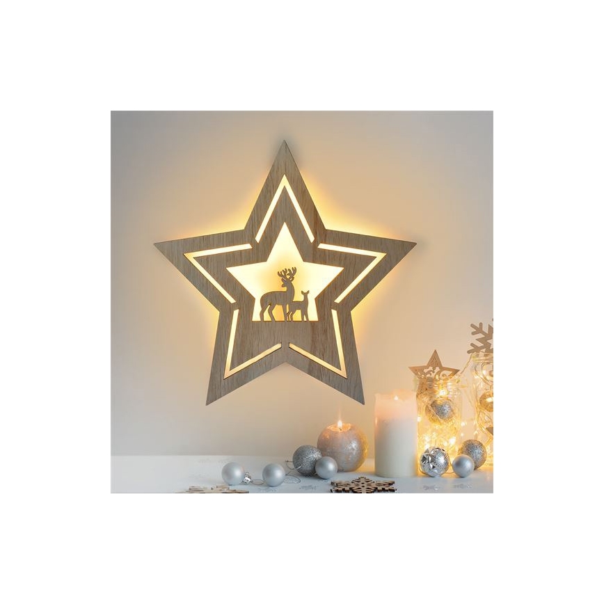 LED Božična dekoracija LED/2xAA zvezda