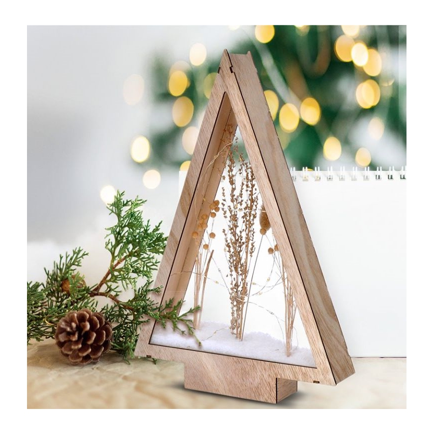 Solight 1V267 - LED Božična dekoracija LED/2xAA zimske rože prekrite s snegom