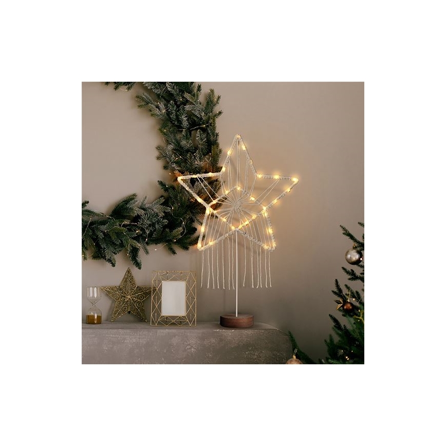 LED Božična dekoracija LED/2xAAA zvezda