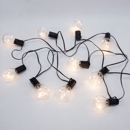 LED Zunanja dekorativna veriga GARLAND 10xLED/3xAA 3m IP44 topla bela