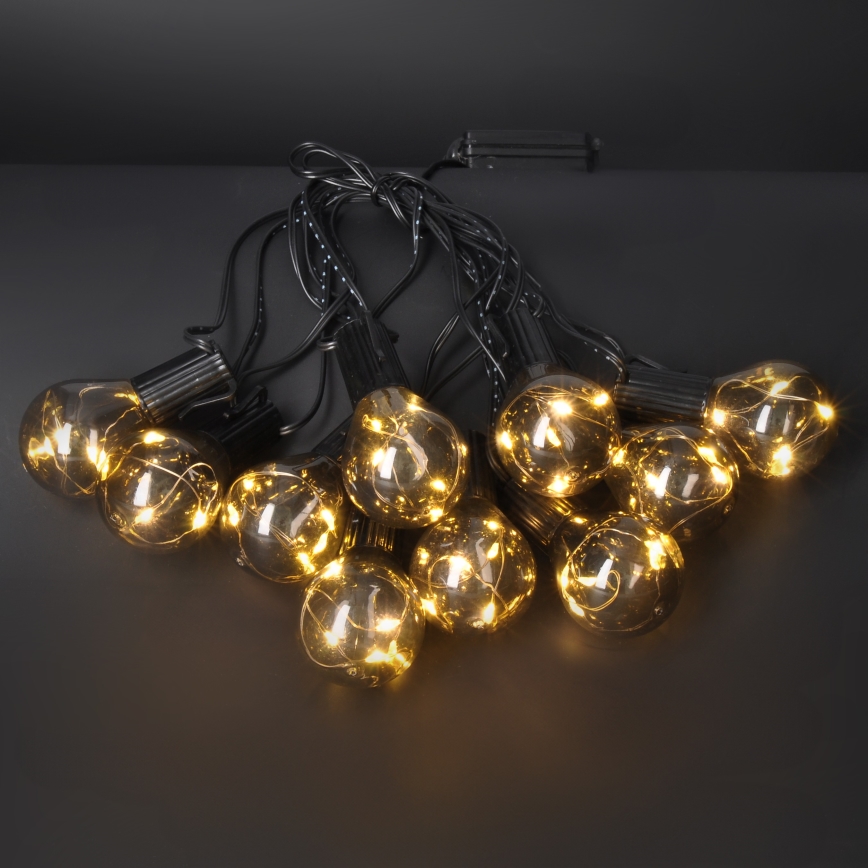 LED Zunanja dekorativna veriga GARLAND 10xLED/3xAA 3m IP44 topla bela