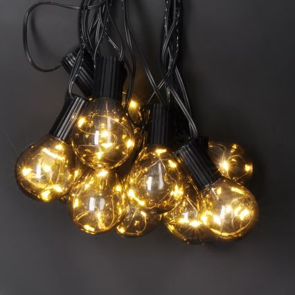 LED Zunanja dekorativna veriga GARLAND 10xLED/3xAA 3m IP44 topla bela