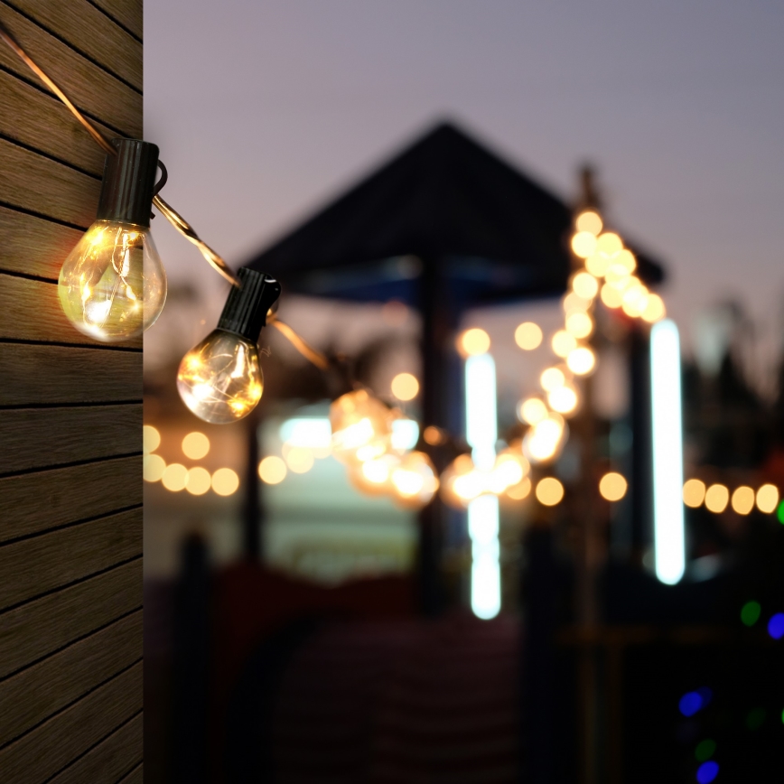 LED Zunanja dekorativna veriga GARLAND 10xLED/3xAA 3m IP44 topla bela