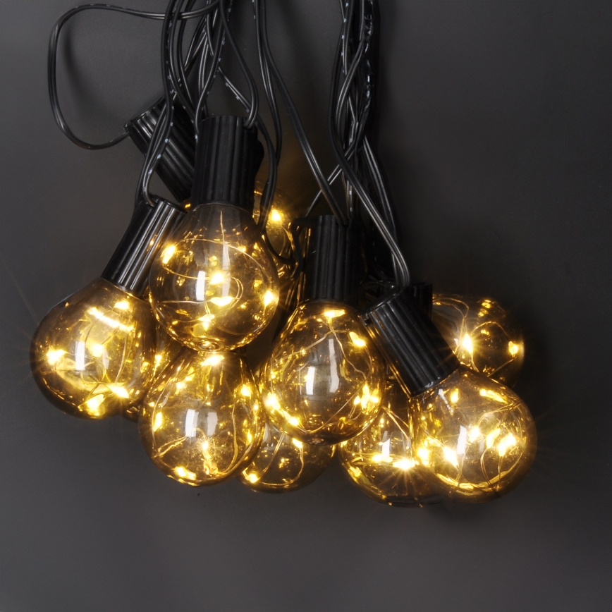 LED zunanji dekorativni niz GIRLANDA 10xLED/3xAA 3m IP44 topla bela