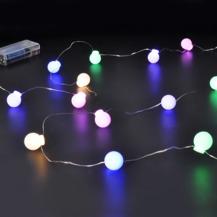 LED Božična veriga 40xLED/2xAA 4,3 m multicolor