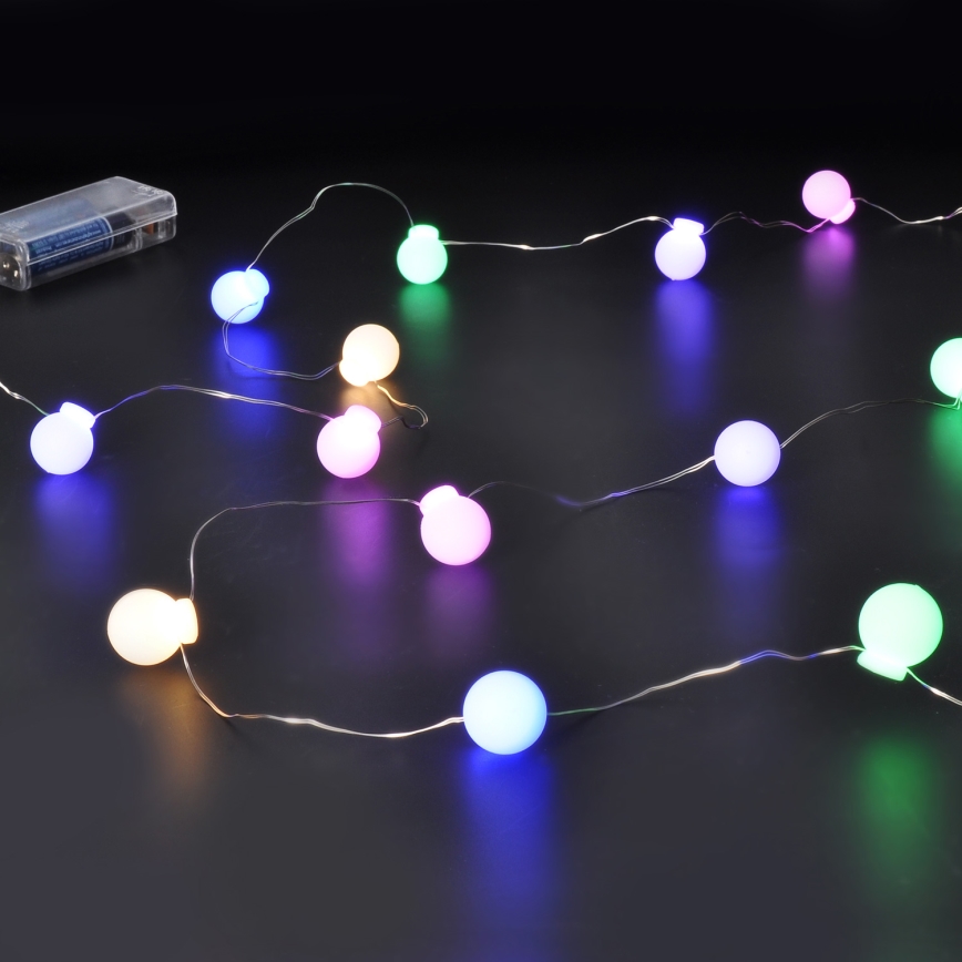 LED Božična veriga 40xLED/2xAA 4,3 m multicolor