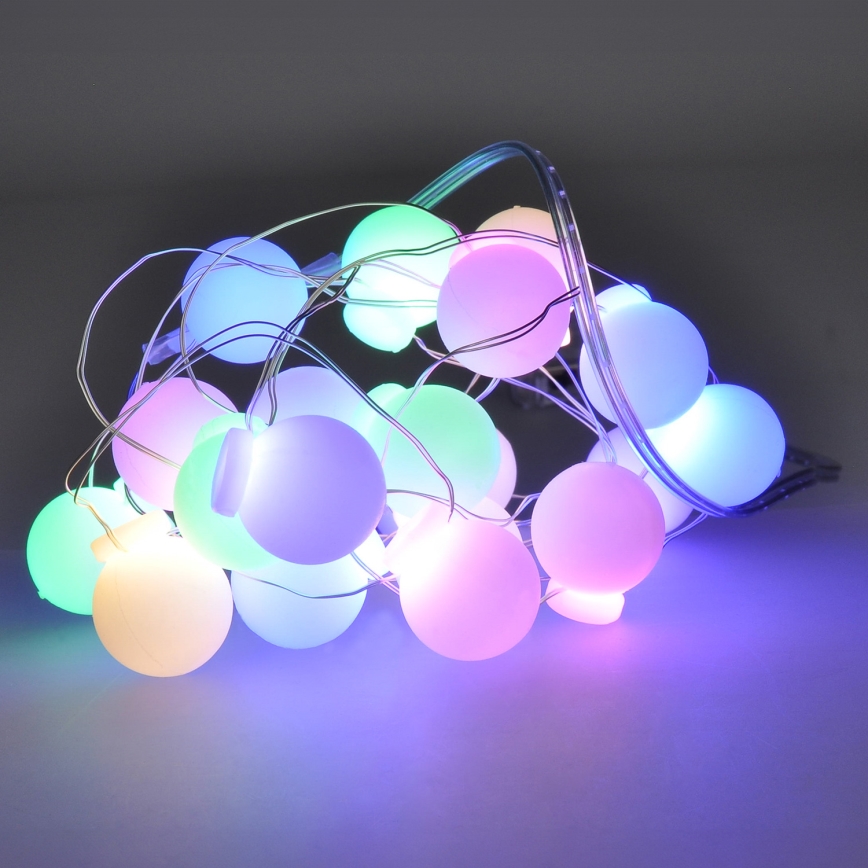 LED božični niz 40xLED/2xAA 4,3 m večbarven