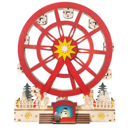 LED Božična dekoracija LED/2xAA/topla bela carousel
