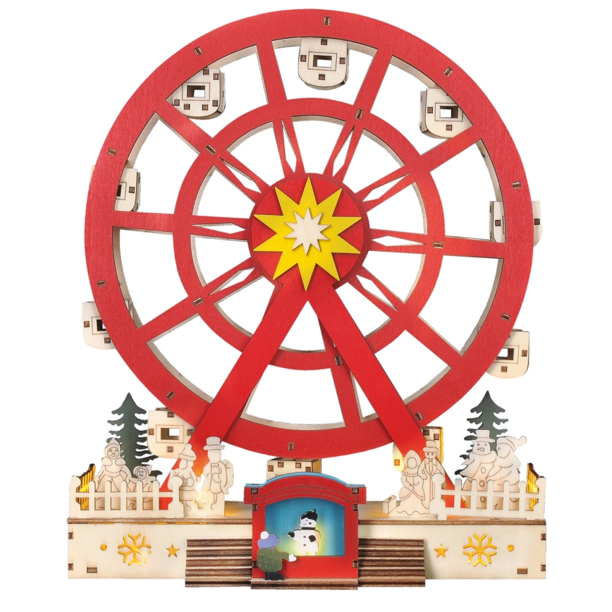 LED Božična dekoracija LED/2xAA/topla bela carousel