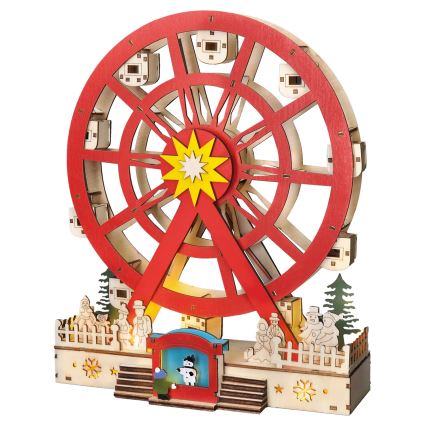 LED Božična dekoracija LED/2xAA/topla bela carousel