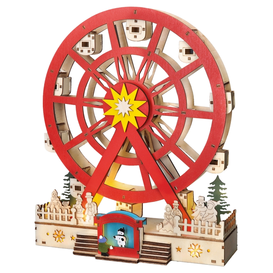 LED Božična dekoracija LED/2xAA/topla bela carousel