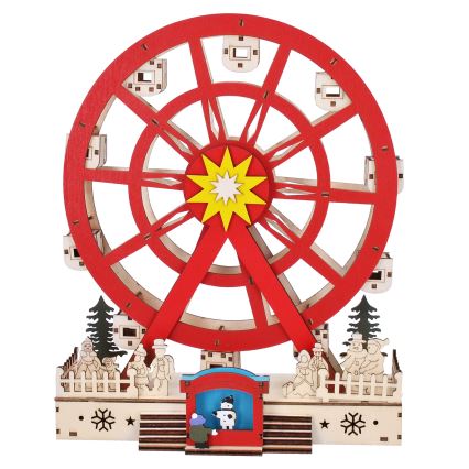 LED Božična dekoracija LED/2xAA/topla bela carousel