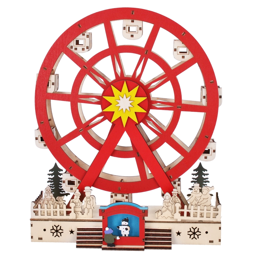 LED Božična dekoracija LED/2xAA/topla bela carousel