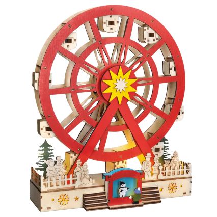 LED Božična dekoracija LED/2xAA/topla bela carousel