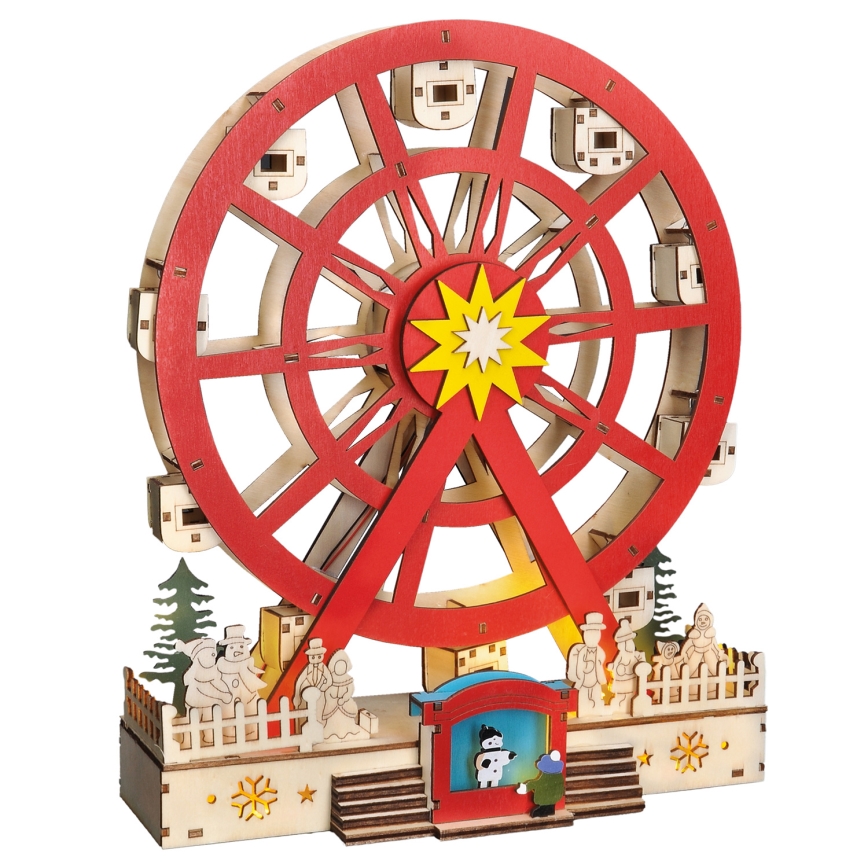 LED Božična dekoracija LED/2xAA/topla bela carousel