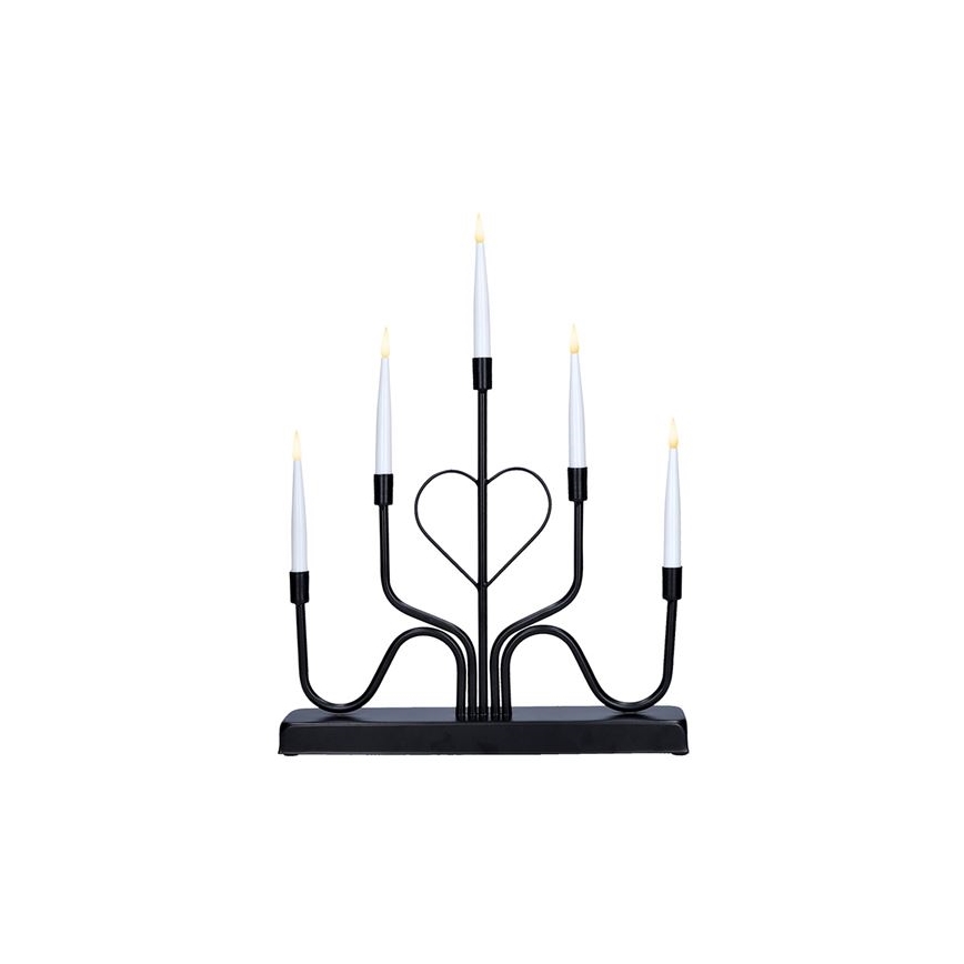 LED božični svečnik 5xLED/2xAA topla bela