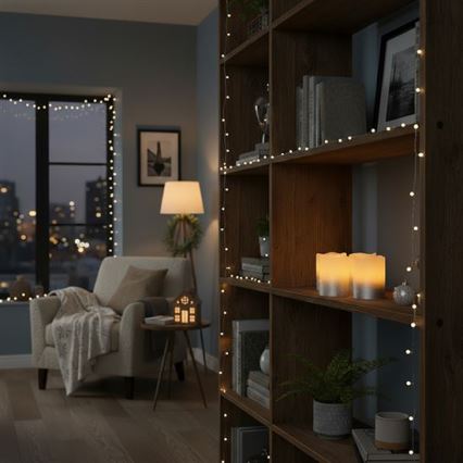 Komplet 4x LED svečk iz naravnega voska LED/1xCR2032 topla bela