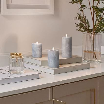 Komplet 3 LED sveč, LED/2xAA, topla bela