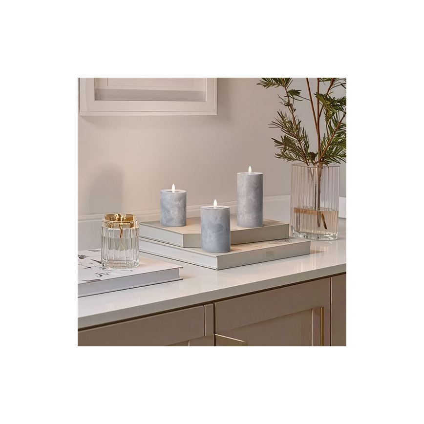 Komplet 3 LED sveč, LED/2xAA, topla bela