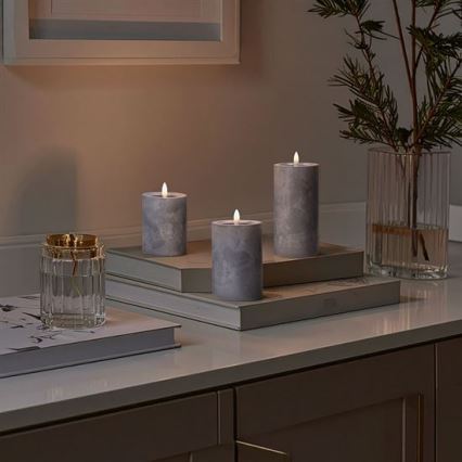 Komplet 3 LED sveč, LED/2xAA, topla bela