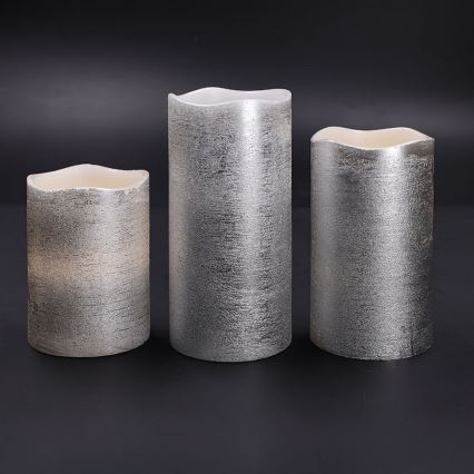 Komplet 3x LED sveč LED/3xAAA topla bela