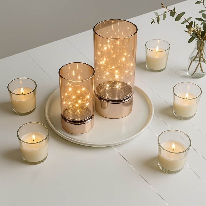 Komplet 2x LED božičnih lučk 20xLED+10xLED/2xAA+3xAA topla bela