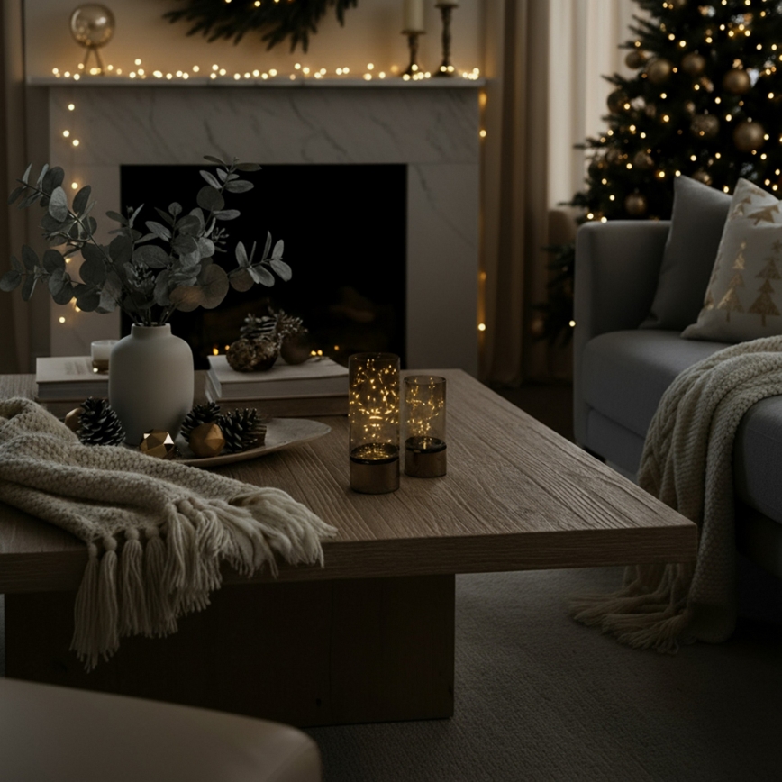 Komplet 2x LED božičnih lučk 20xLED+10xLED/2xAA+3xAA topla bela