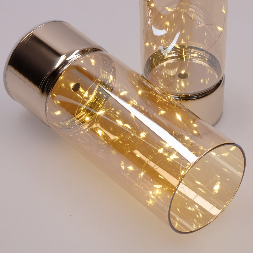 Komplet 2x LED božičnih lučk 20xLED+10xLED/2xAA+3xAA topla bela