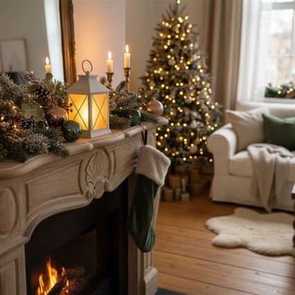 LED božična lanterna LED/2xAA topla bela