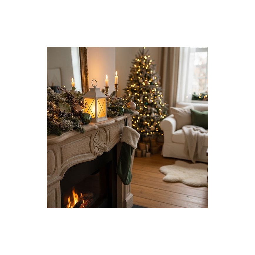 LED božična lanterna LED/2xAA topla bela