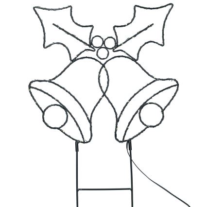 LED zunanja božična dekoracija 100xLED/3xAA IP44 topla bela zvončki