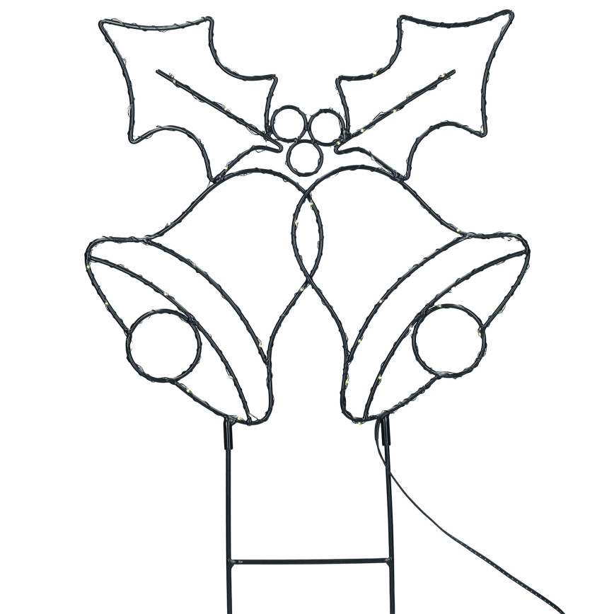 LED zunanja božična dekoracija 100xLED/3xAA IP44 topla bela zvončki