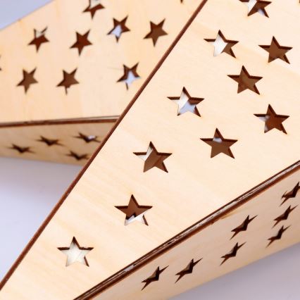 LED božična dekoracija 20xLED/2xAA topla bela bež zvezda