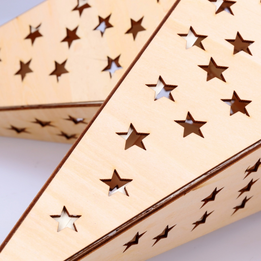 LED božična dekoracija 20xLED/2xAA topla bela bež zvezda