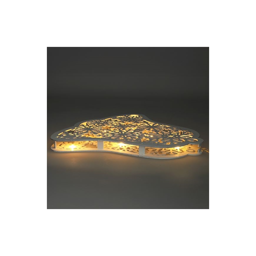 LED božični zvonček 9xLED/2xAA topla bela