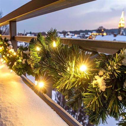 LED Zunanja božična dekoracija GIRLANDA 80xLED/3xAA 500 cm IP44