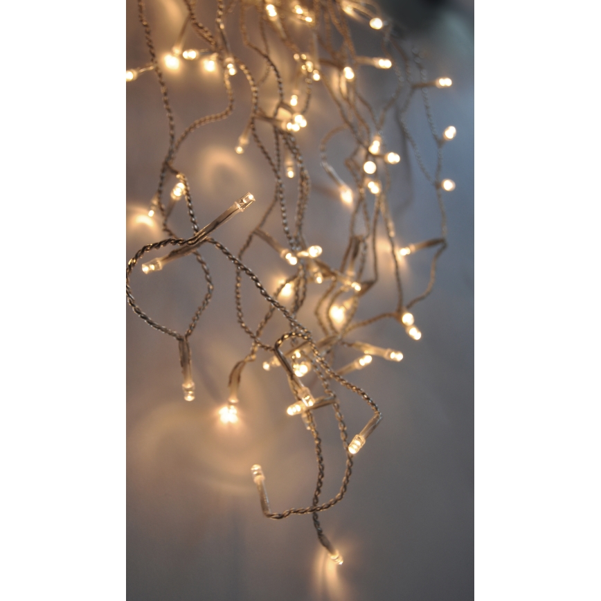 LED Zunanja  zavesa 120xLED/8 funkcij 9m IP44 topla bela