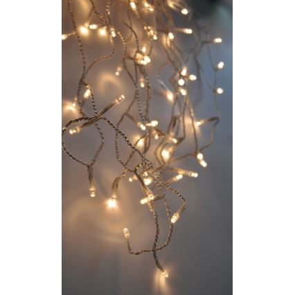 LED Zunanja božična svetlobna zavesa 120xLED/230V 3 m IP44